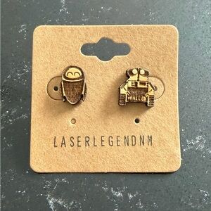 Pixar Wall-e and Eve Earrings Laser Cut